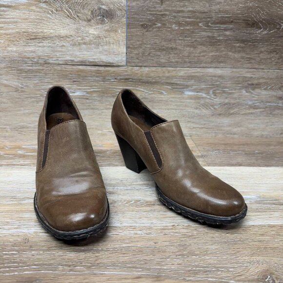 Born Gertrude Brown Leather Booties Women's Size 7 - Picture 7 of 8